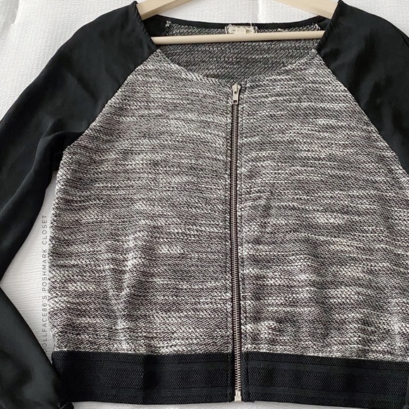 Tweed Front Lightweight Dressy Casual Jacket - Picture 3 of 10